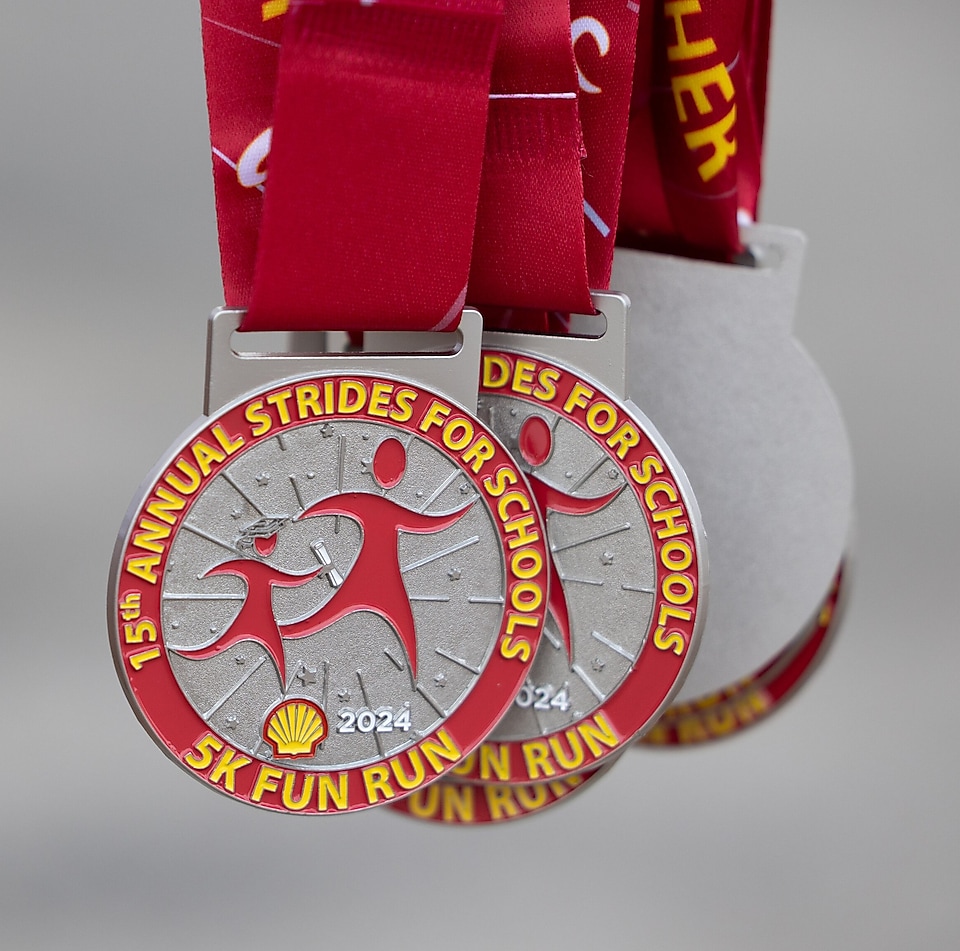 Medals for fun run participants