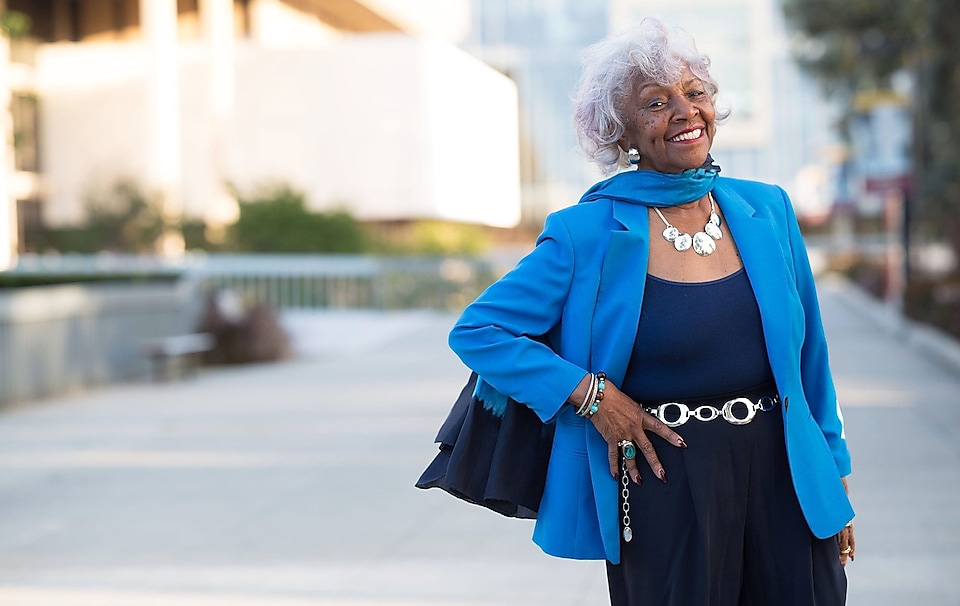 Frankie Stewart / 83 years old, California State University Dominguez Hills graduate “Our motto is ‘future unlimited.’ That means to me, we are looking on the horizon for all the things that can make us a better city and a more wonderful place to live.”