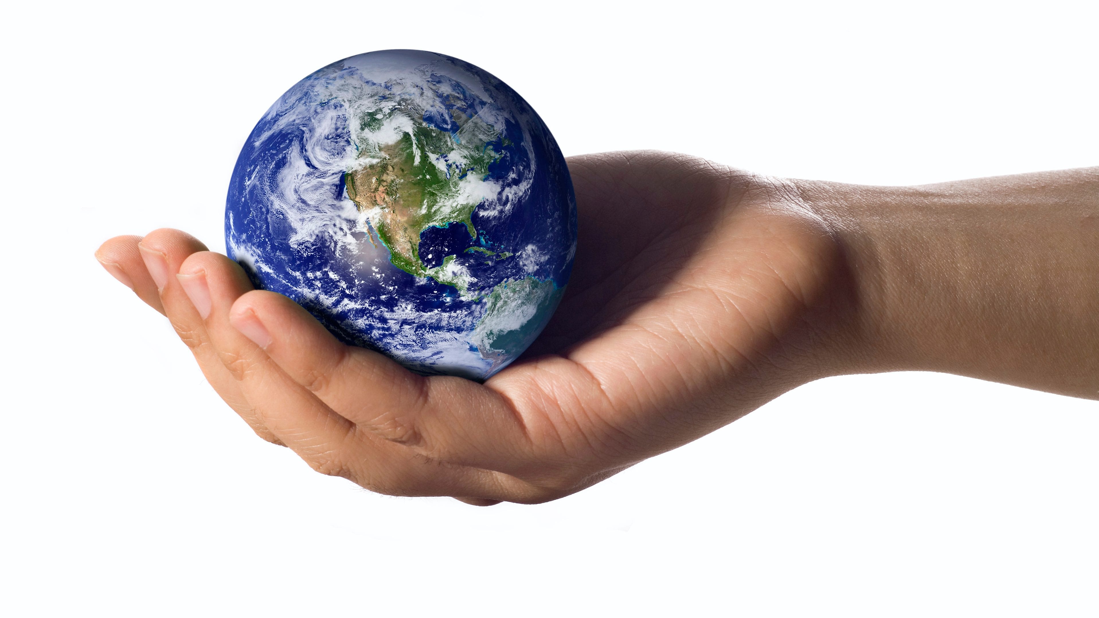 Earth in hands.